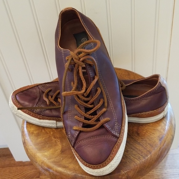 Converse All Star Brown Leather Sneakers - Picture 1 of 5